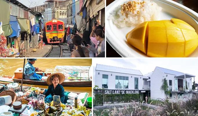 Maeklong Railway Market + Damnoen Saduak Floating Market & Michelin Guide Foodie Tour - from Bangkok - main view