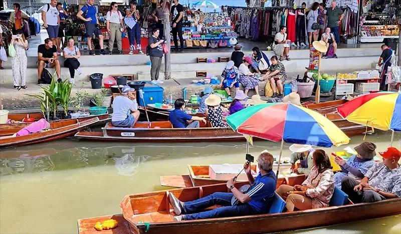 Damnoen Saduak Floating Market & Maeklong Railway Market Half Day Tour from Bangkok (+ eSIM) (+ Halal Lunch) (Join-in/ Private) - main view