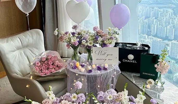 Romantic K-Drama Style Proposal Setup in Seoul - main view