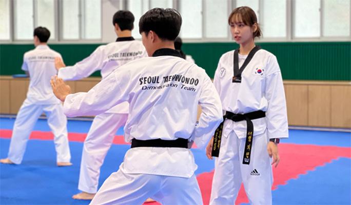 Traditional Korean Martial Arts Taekwondo Class in Gangnam, Seoul - main view